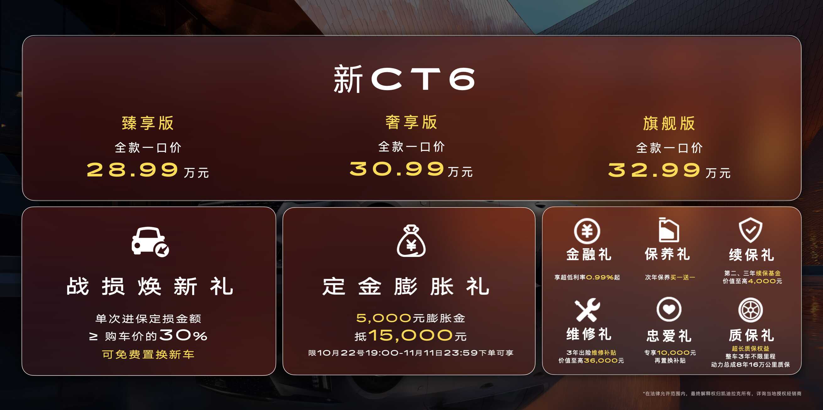 迈入“技术豪华”新时代，凯迪拉克新CT6一口价28.99万元起售